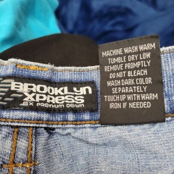 Brooklyn Xpress Shorts Skater Y2k 40 w/36 Waist Streetwear Blue grunge urban man - Picture 8 of 11